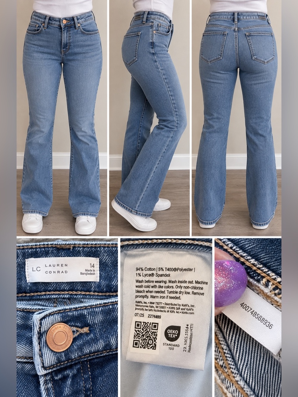 LC Lauren Conrad Light Blue High-Rise Flare Jeans